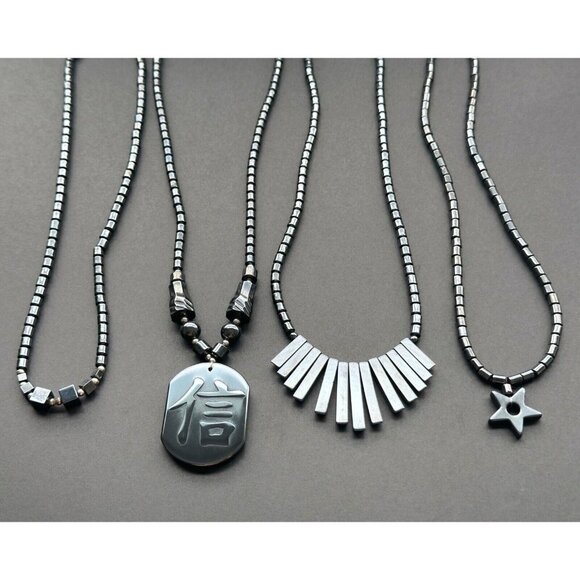 Unbranded Jewelry - Hematite Necklace Lot of 4